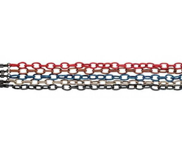Set of colourful woven-link spectacle chain