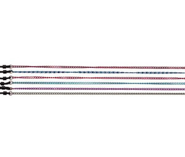 Set of mixed colour anodised aluminium spectacle cords