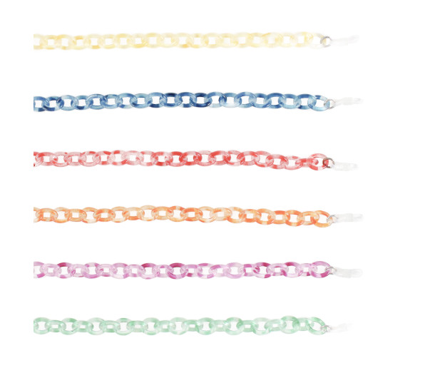 Large Link Colourful Plastic Chain 6pc Set No.kc10